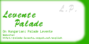 levente palade business card